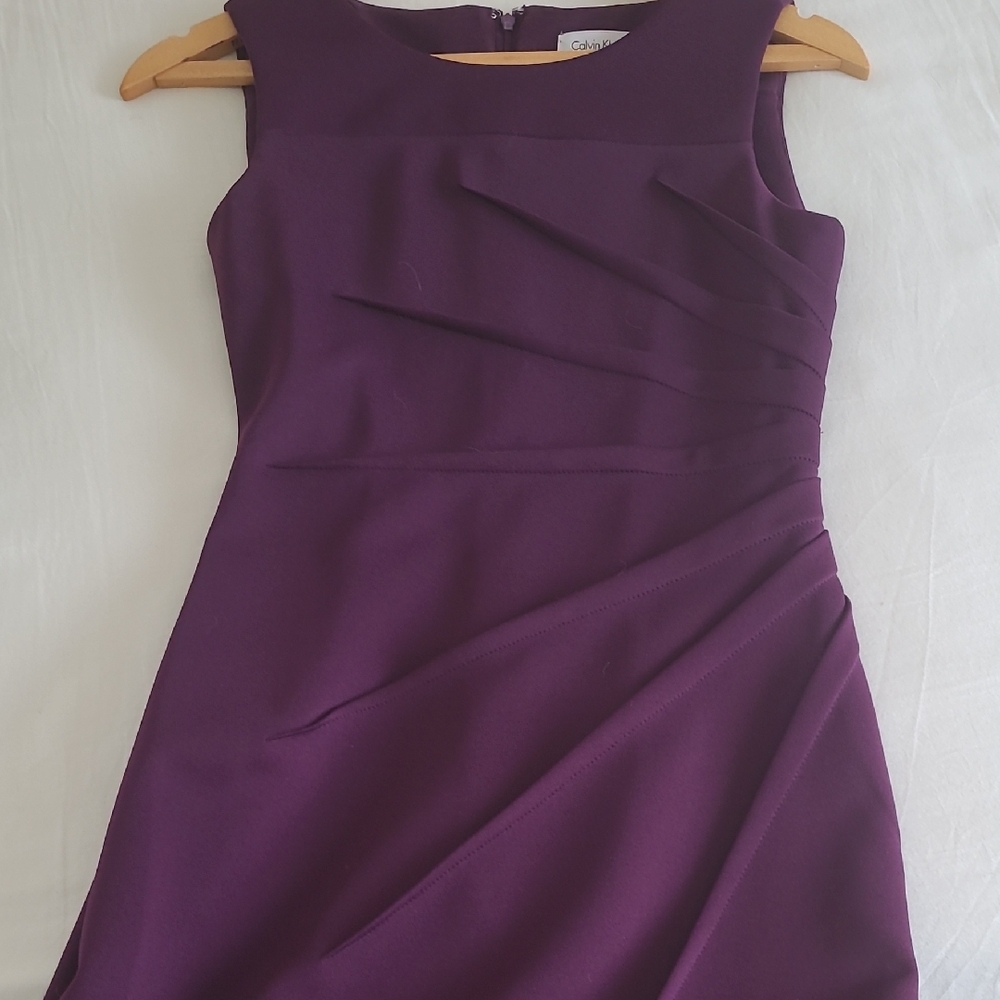 Calvin Klein Plum Midi Sheath Dress